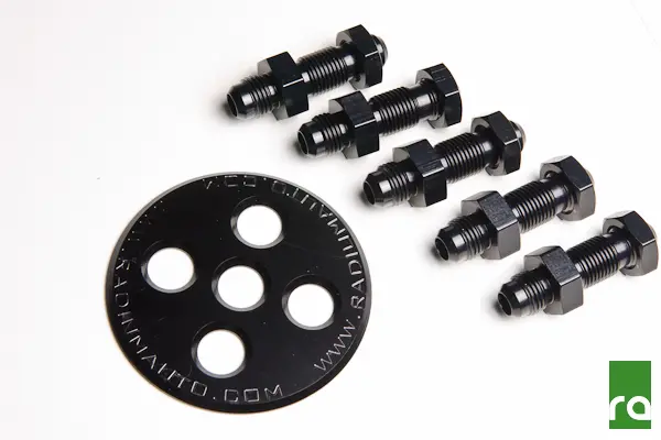 Bulkhead Plate, 6An, With Fittings And Nuts 1
