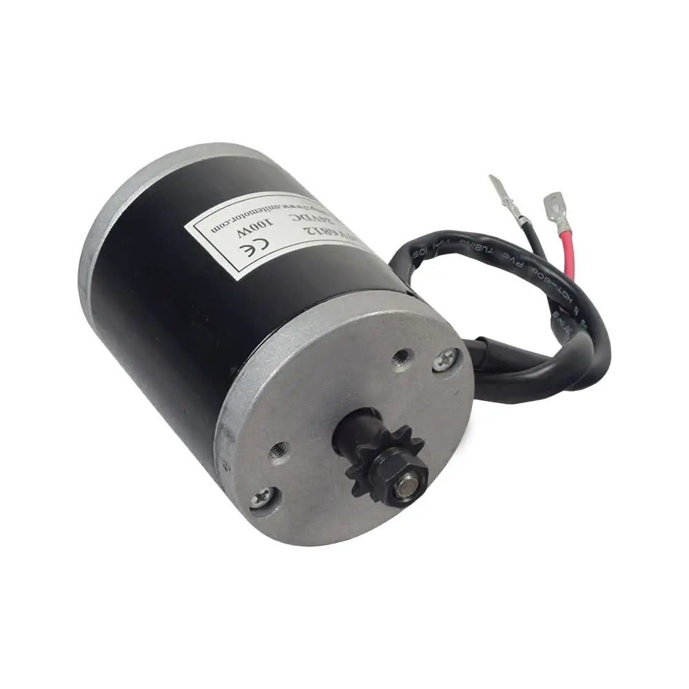 24 Volt 100 Watt My6812 Electric Motor With 9 Tooth #25 Chain Sprocket For The Pulse Chopster, Em-1000, & Street Cruiser E-Motorcycle 1