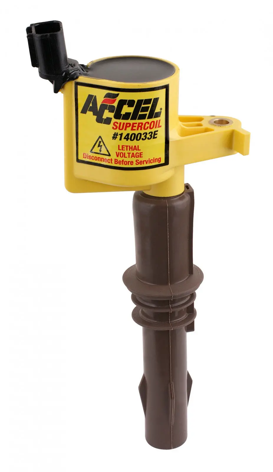 Accel Ignition Coil - Supercoil - 2008-2014 Ford 4.6L/5.4L/6.8L 3-Valve Engine, Yellow, Individual 1