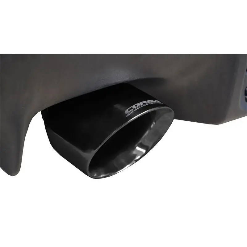 Corsa 08-14 Mitsubishi Lancer Evolution X Sedan 2.0L Black Sport Dual Rear Cat-Back Exhaust 2