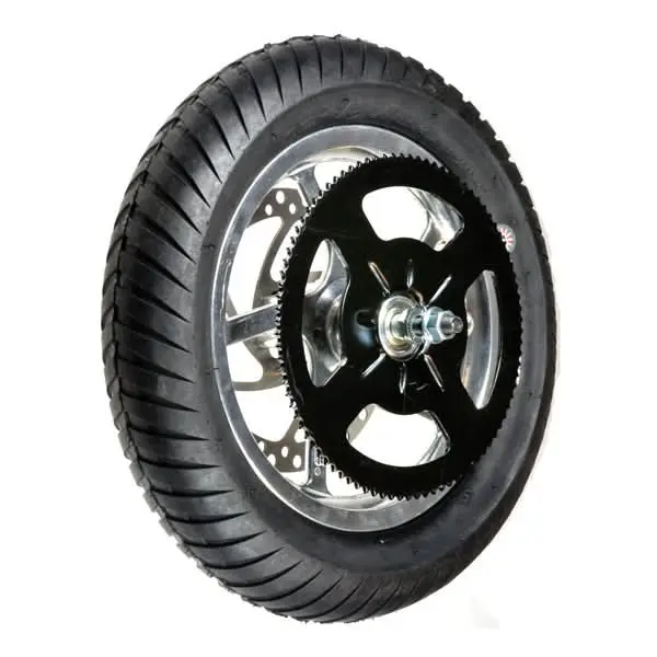 Schwinn & Izip 12-1/2" X 3.0" (12.5X3.0) Complete Rear Wheel Assembly With Disc Brake 1