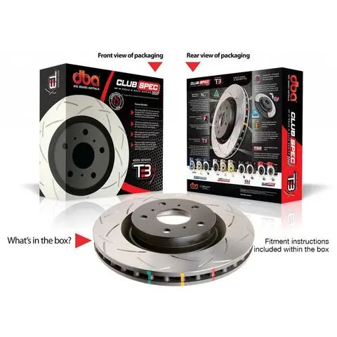 Dba Front T3 Slotted 4000 Series Rotor Mazdaspeed3 2007-2013 1