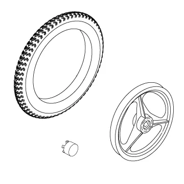 Flat Free Drive Wheel Assembly For Jazzy 1105/1115 Power Chairs (Whlasmb1256) 1