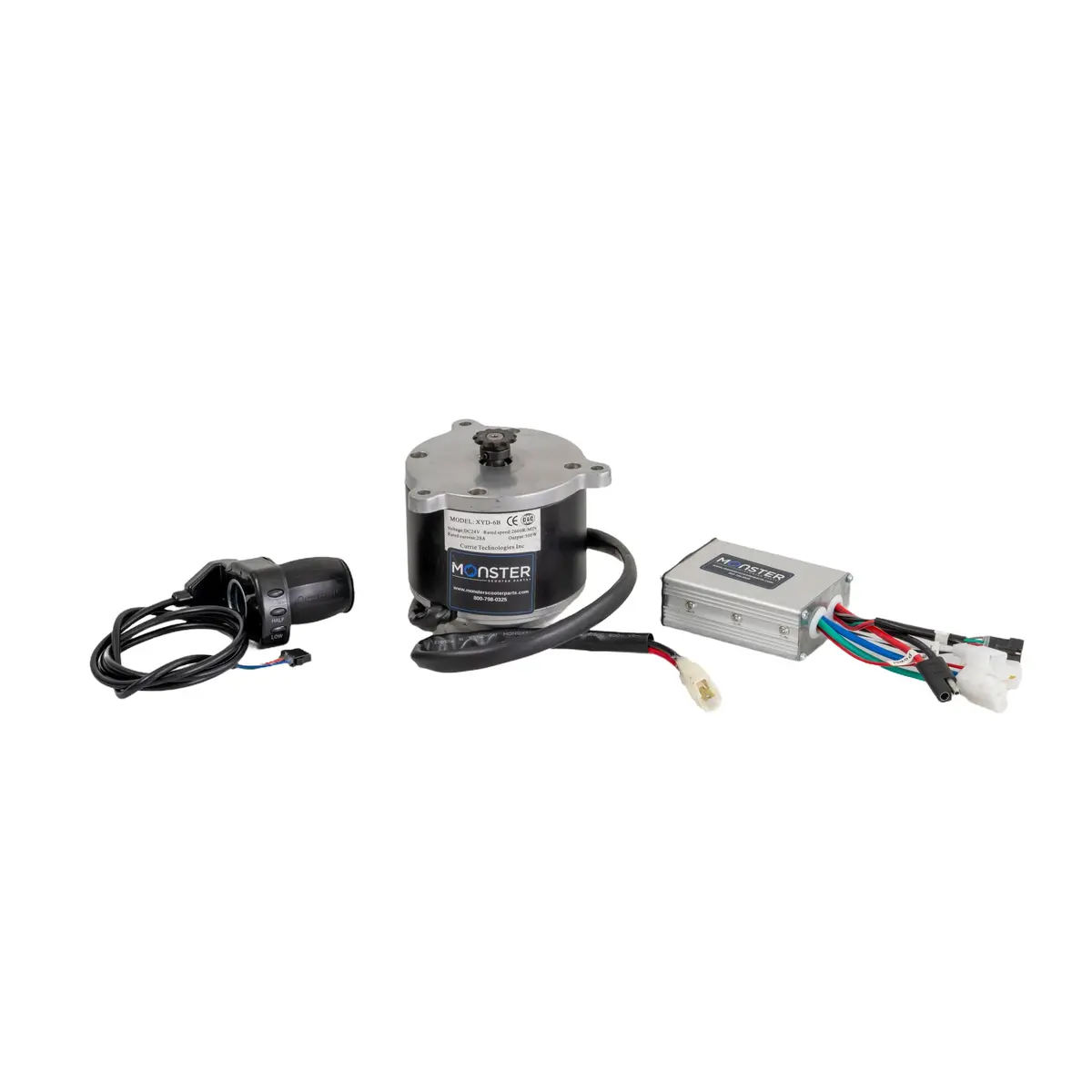 24 Volt 750 Watt Motor, 5-Pin Controller, & Throttle Kit 1