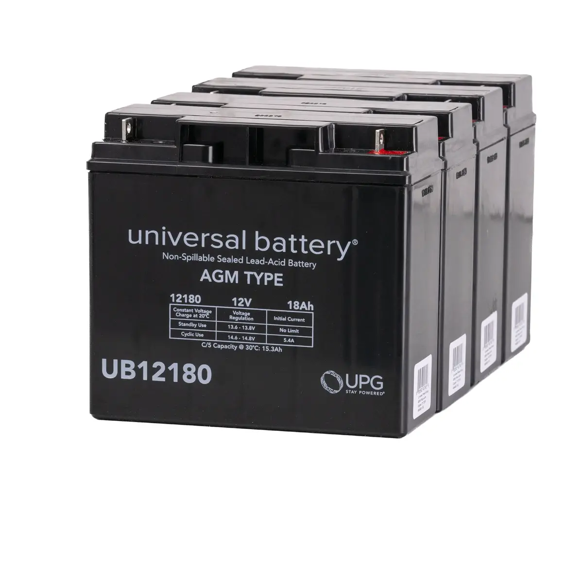 Half U1 18 Ah 48 Volt Agm Battery Pack For The Taotao Ate-501 Scooter 1