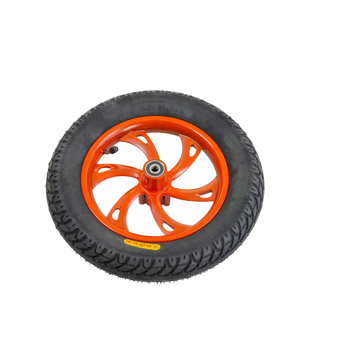 Front Wheel Assembly With Burnt Orange Rim For The Jetson® Bolt Electric Bike 1