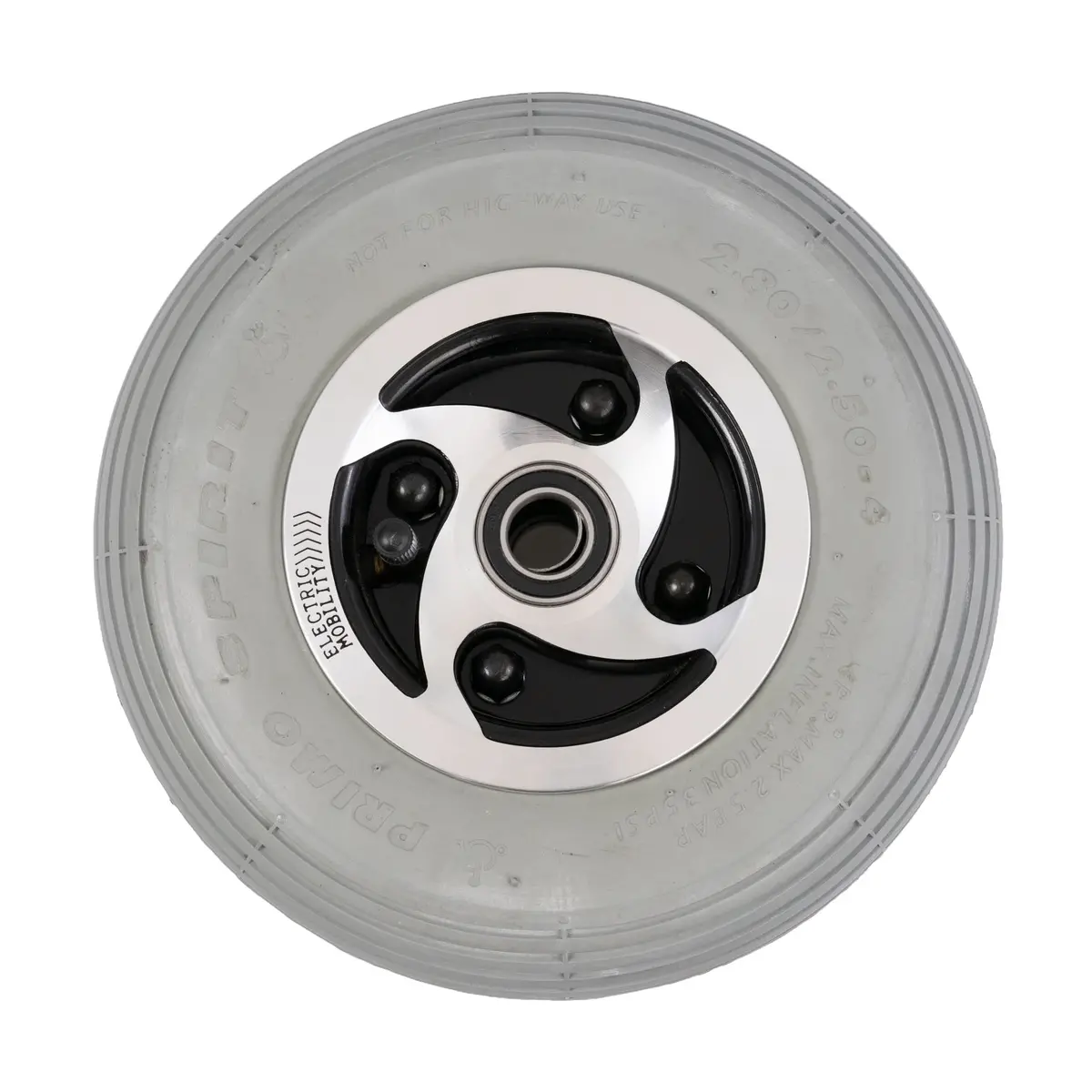 9"X3" (2.80/2.50-4) Pneumatic Front Wheel With Ribbed Tread For Rascal Scooters & Power Chairs 1