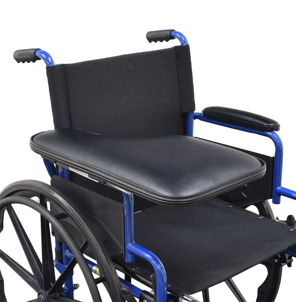 Universal Padded Black Vinyl Half-Lap Flip-Up Tray For Wheelchairs 1