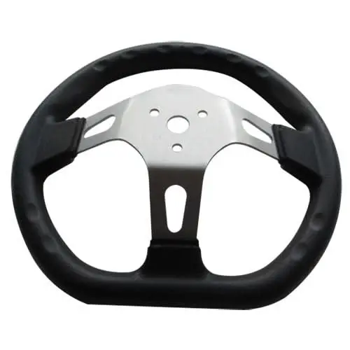 Steering Wheel With Cap & Flat Side For 48V 1000W Electric Go-Karts 2
