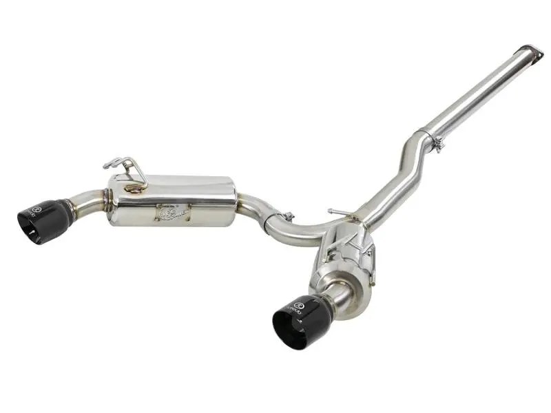 Afe Takeda 3In. To 2.5In. 304 Ss C/B Exhaust 08-15 Mitsubishi Lancer Evo I4-2.0L (T) - Black Tips 1