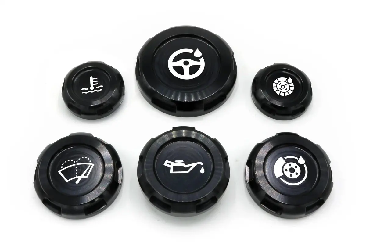 Engine Bay Caps - Zero Series - Fluid Engraving - 2008-14 Wrx/Sti 1