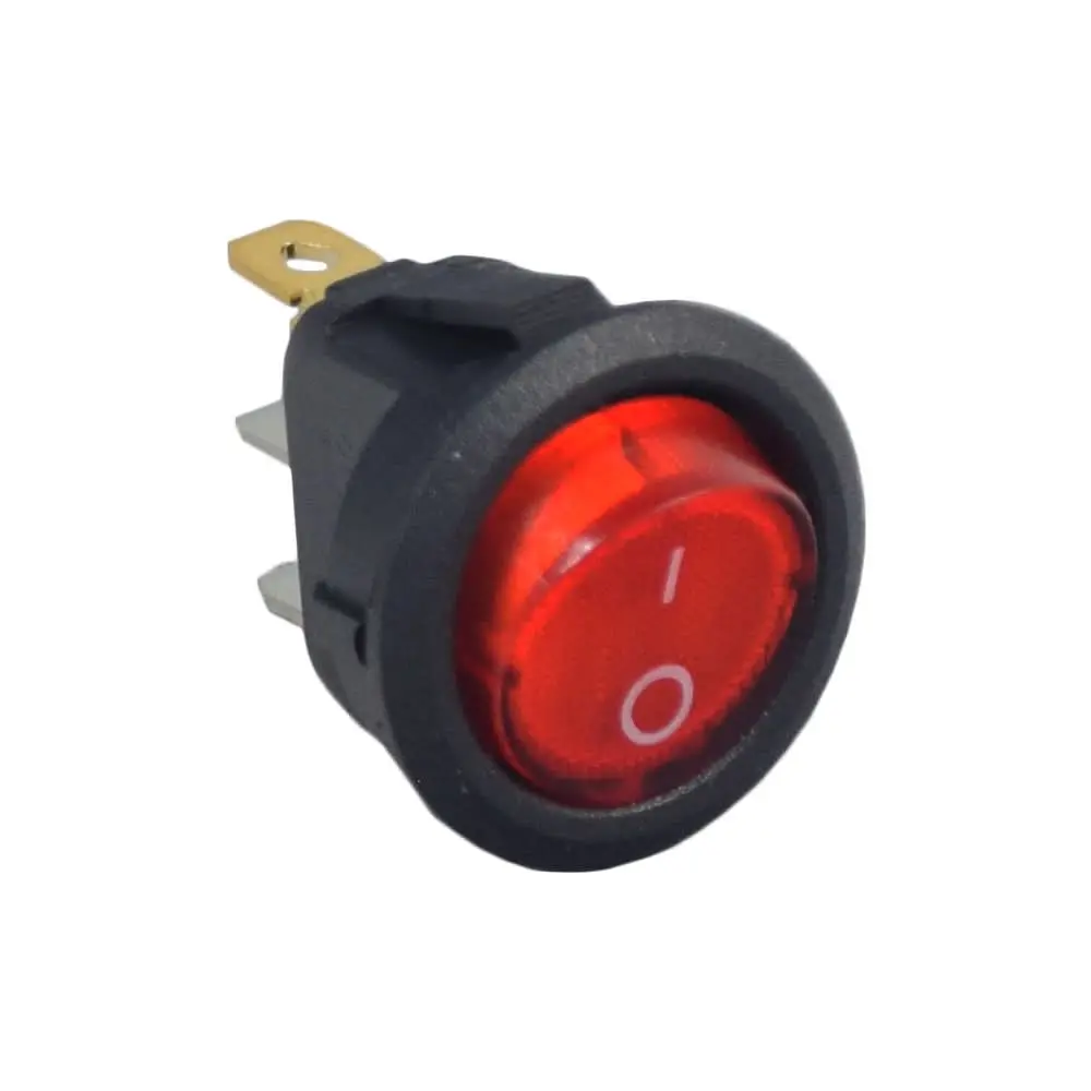 Round Red Illuminated On/Off Switch For The Kidzone Ride-On Bumper Diy Race Car 1