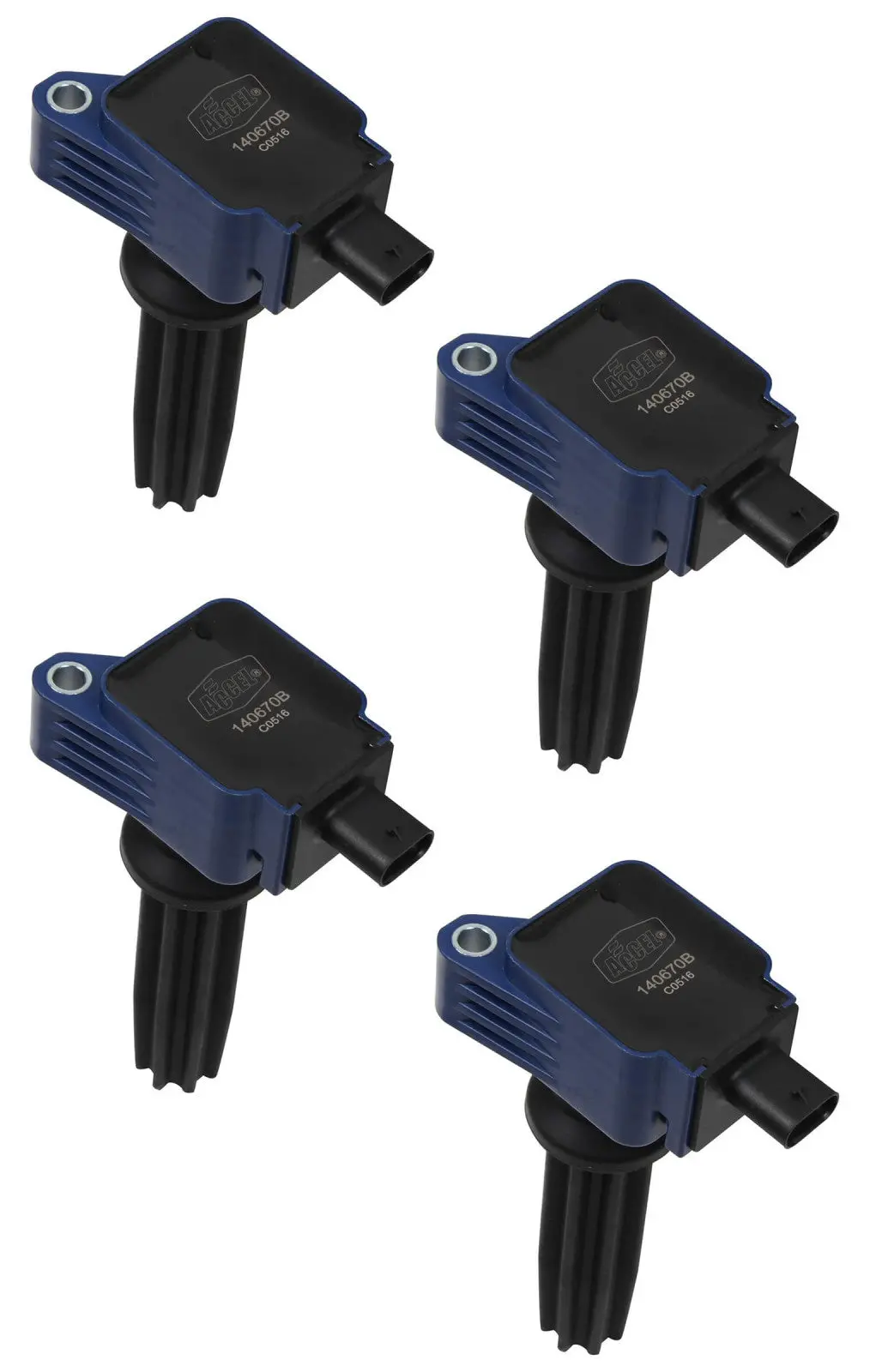 Accel Ignition Coil - Supercoil - 2012-2017 Ford Ecoboost 2.0L/2.3L - L4 - Blue - 4-Pack 1