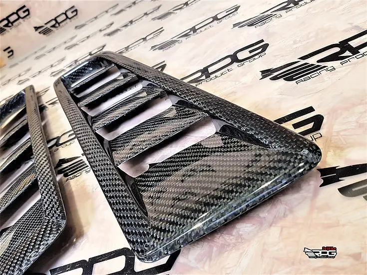 Road Rage Rr-43 Vacuum Carbon Hood Vent Heat Extractor Set 1