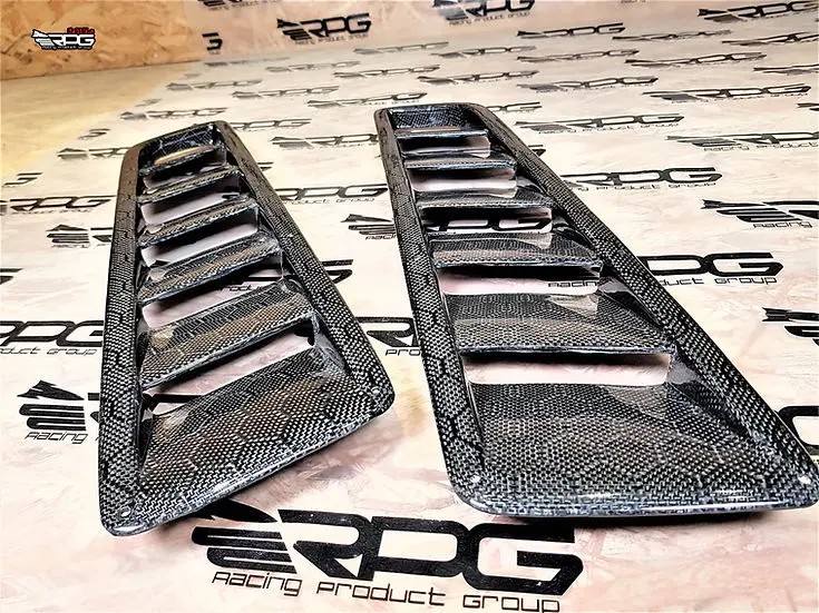 Road Rage Rr-43 Vacuum Honeycomb Carbon Hood Vent Heat Extractor Set 1