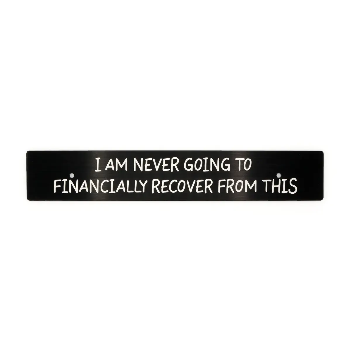 "Financially Recover" Plate Delete 1