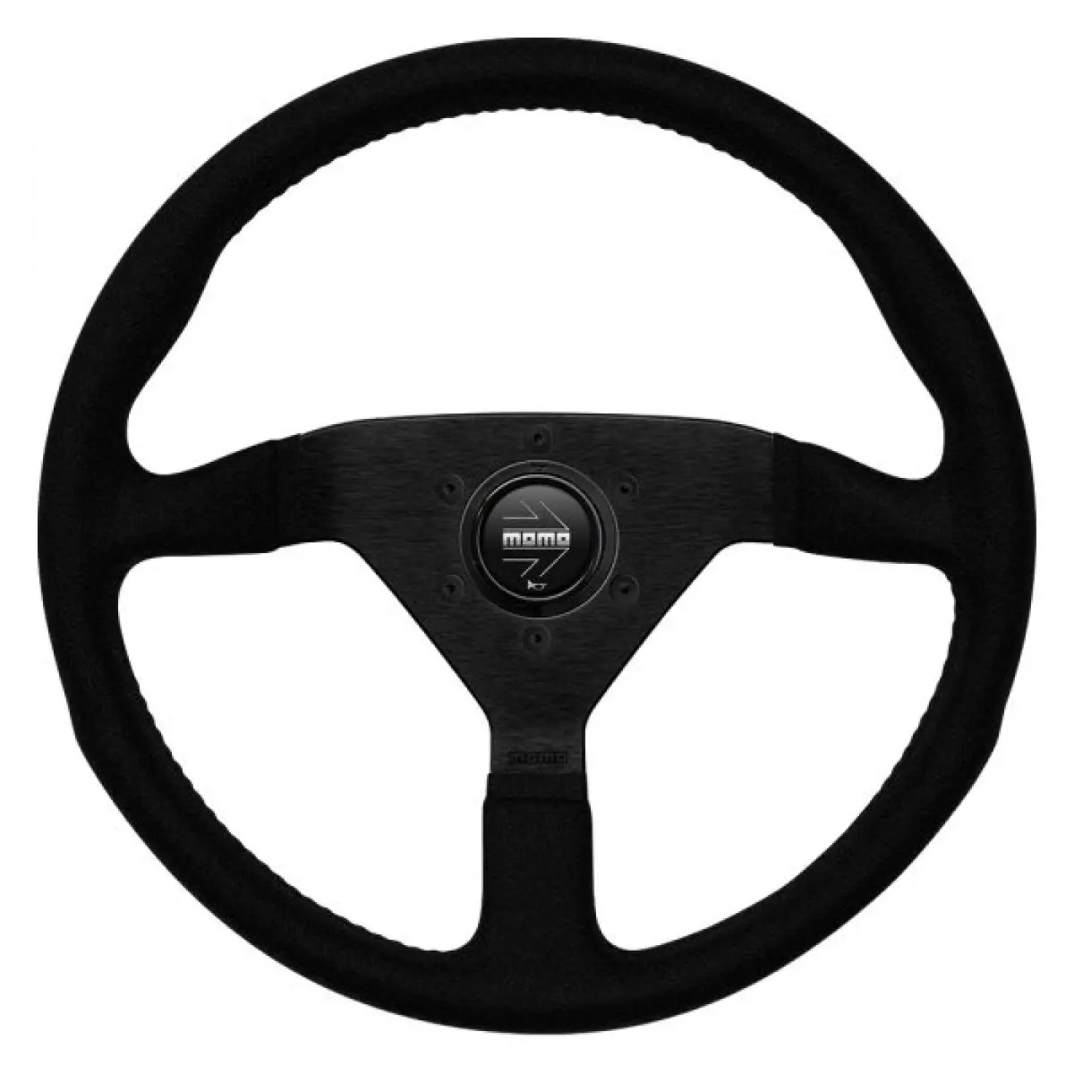 Momo 3-Spoke Monte Carlo Series Alcantara Leather Steering Wheel With Black Stitch 1