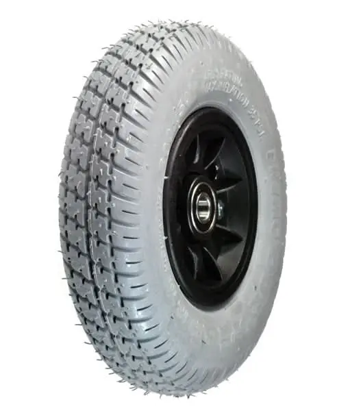 8"X2" (200X50) Gray Flat-Free Front Wheel Assembly With Black Rim For The Go-Go Travel Vehicle (Sc44) And The Go-Go Ultra (Sc44u) 4-Wheel Mobility Scooter 1