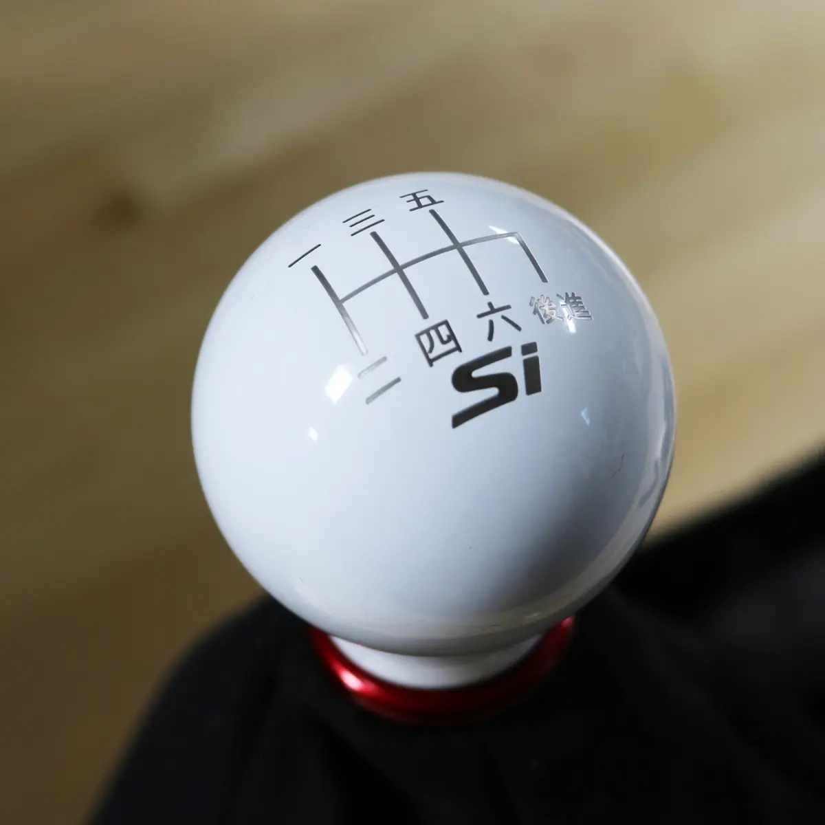 Gloss White Weighted - 6 Speed Si Japanese Engraving - Honda Fitment 1