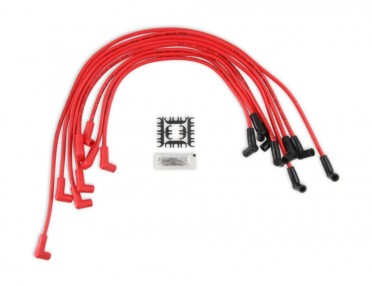 Accel Spark Plug Wire Set - 90 Deg Boots - Red 1