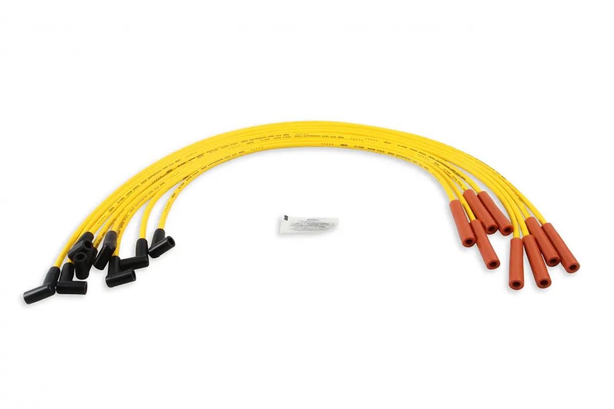 Accel Spark Plug Wire Set - Super Stock Graphite Core 8Mm - Gm V8 1975-90 - Yellow 2