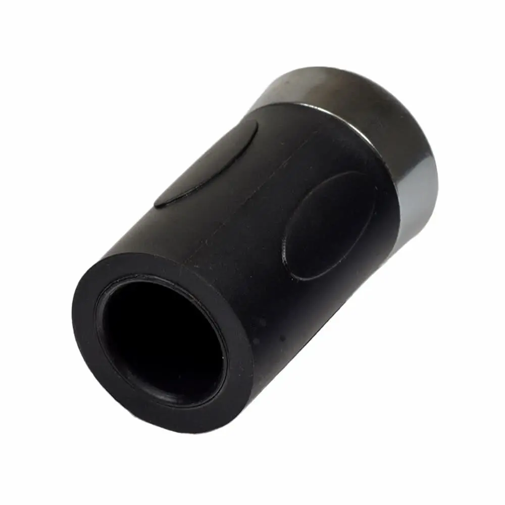2-1/2" Rubber Handlebar Grip With Chrome End Cap 2