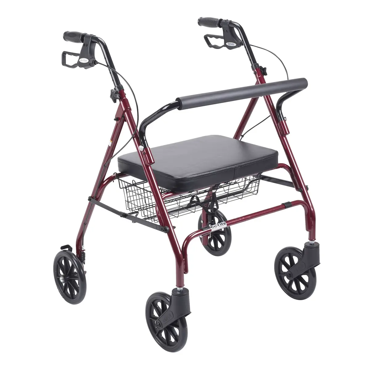 Heavy Duty Bariatric Rollator Rolling Walker With Large Padded Seat 2
