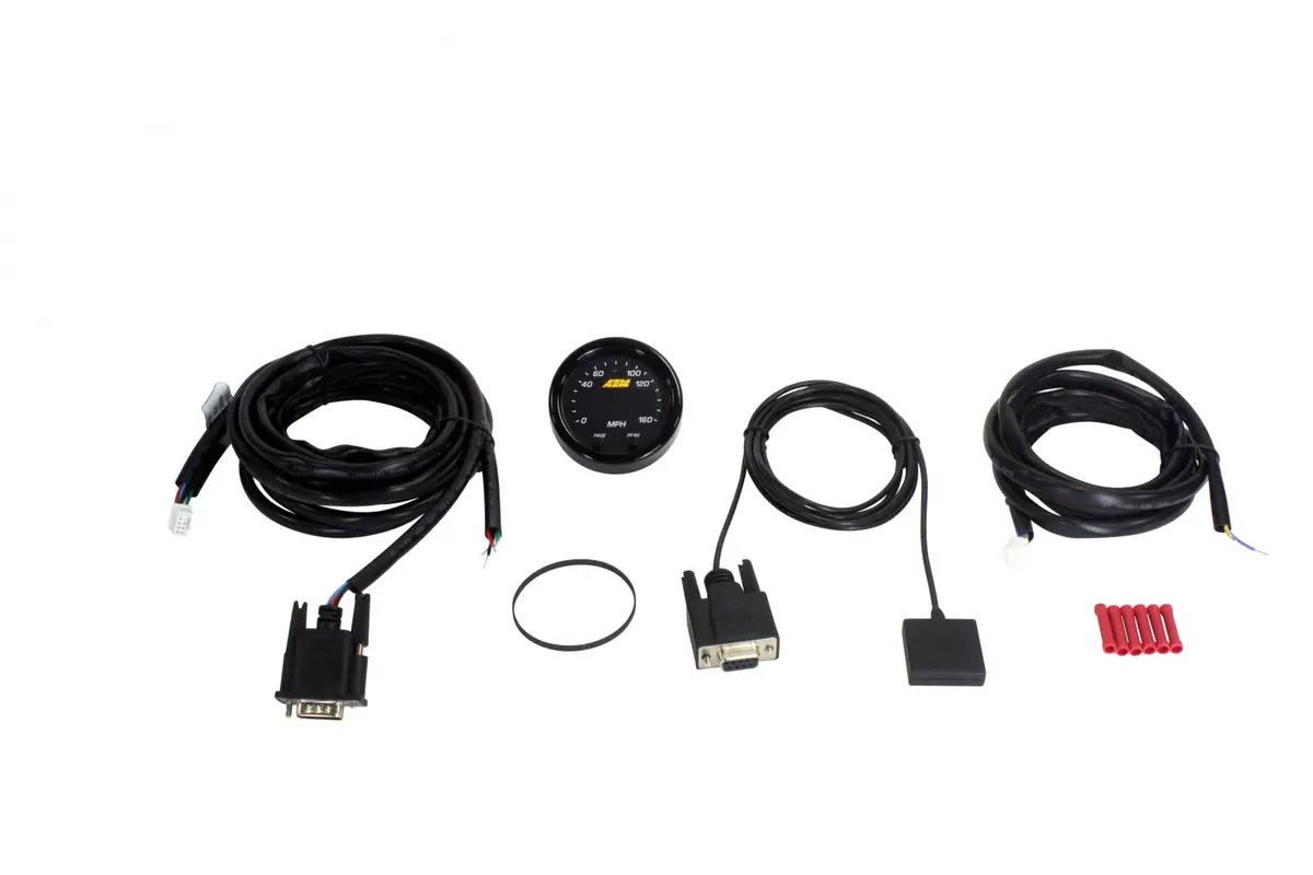 Aem X-Series Gps Speedometer Gauge 0-160Mph / 0-240Kph Black Bezel & Black Faceplate 1