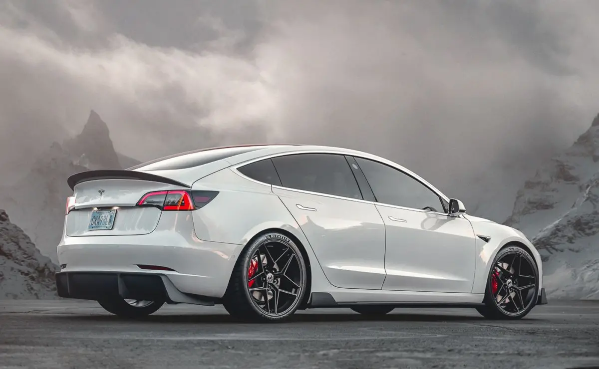 Vr Aero Matte Carbon Fiber Rear Diffuser Tesla Model 3 2018 1