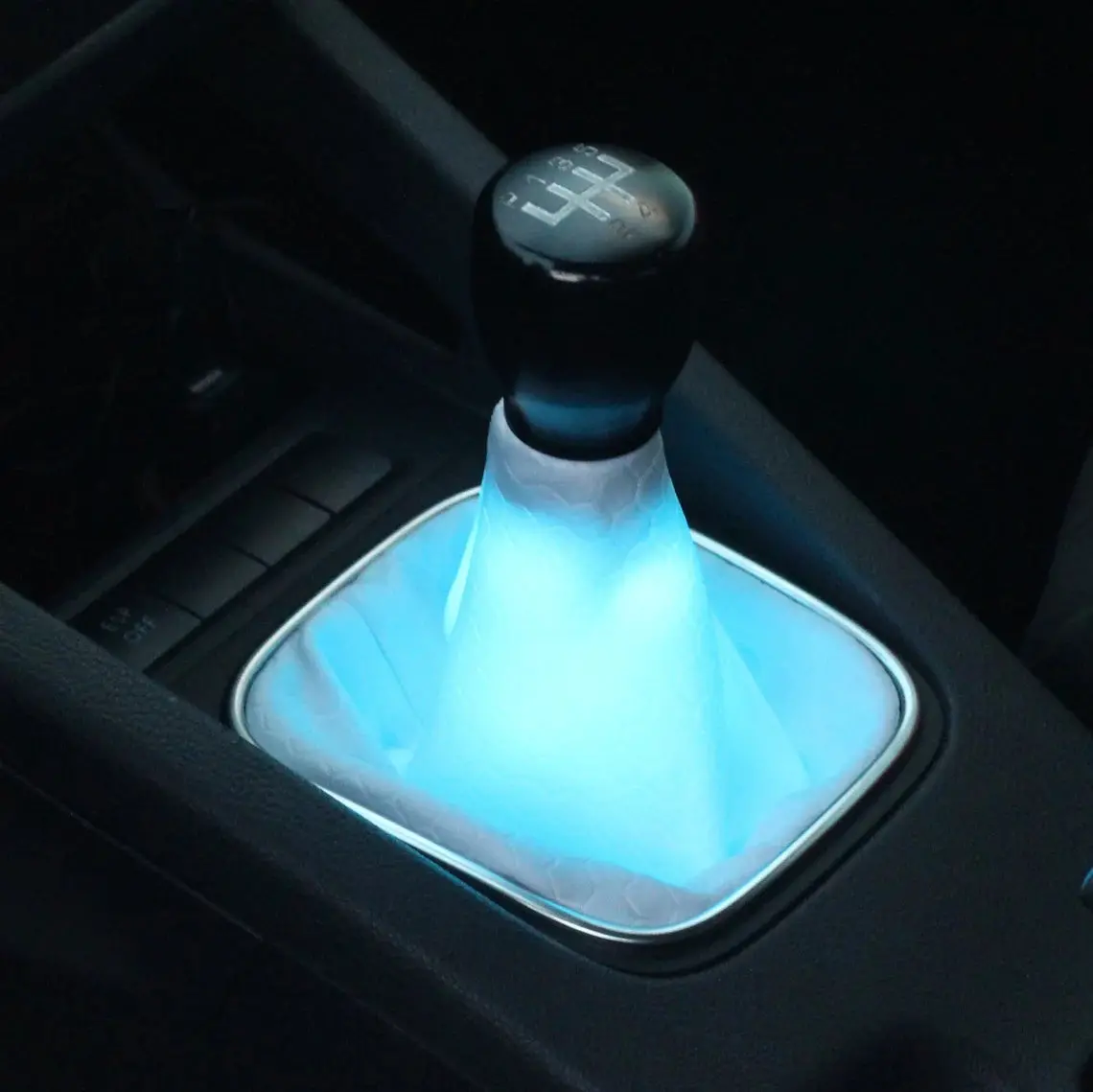 Led Bluetooth Shift Boot, Brake Boot & Seat Belt Covers, Comes Custom Made, Sized To Each Buyers Car, Designed To Fit Universally. 1