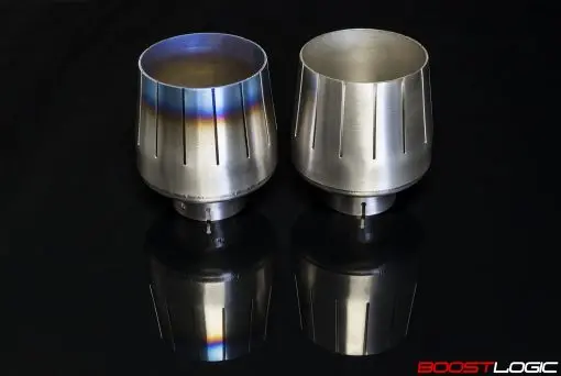 Boost Logic R35 F16 Titanium Exhaust Tip Set Nissan R35 Gtr 09+ 1