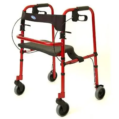 Invacare Rollite Rollator With 5" Wheels -- Electric Red 1