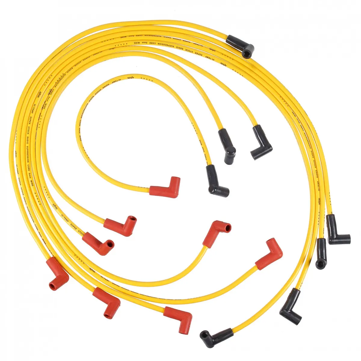 Accel Spark Plug Wire Set - Super Stock Graphite Core 8Mm - Chevy 5.0/5.7L 1975-82 - Yellow 1