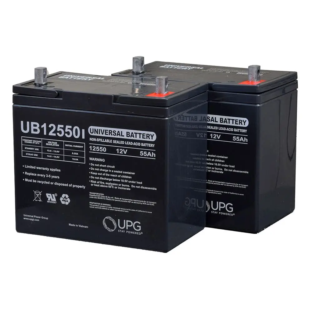 Jazzy Battery Pack - Set Of 2 22Nf (55 Ah) Power Chair Batteries 1