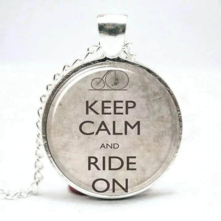Keep Calm And Ride On Pendant & Chain 1