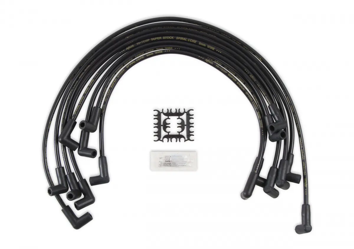 Accel Spark Plug Wire Set - 90 Deg Boots - Black 1