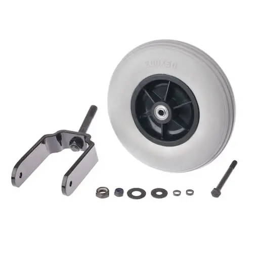 8"X2" (200X50) Left Rear Caster Wheel Assembly With Fork For Jazzy And Jet Power Chairs 1