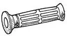 Left Handlebar Grip For Honda Helix Cn250 (All Models) (Oem) 1