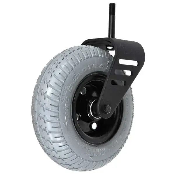 9"X3" (2.80/2.50-4) Left Flat-Free Rear Caster Wheel Assembly With Mounting Bracket For Jazzy 1420 And 1470 Power Chairs (Frmasmb5470) 1