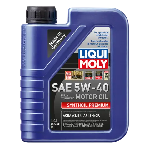 Liqui Moly 1L Synthoil Premium Motor Oil Sae 5W-40 1