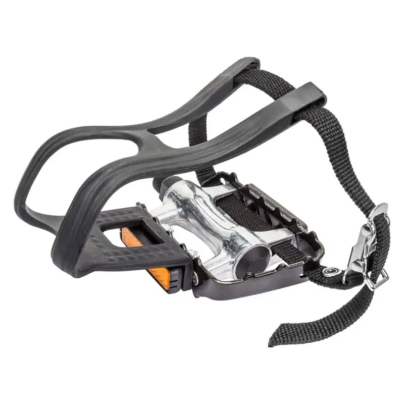 Low Profile Alloy Atb With Toe Clip 9/16" Threaded Pedals 1