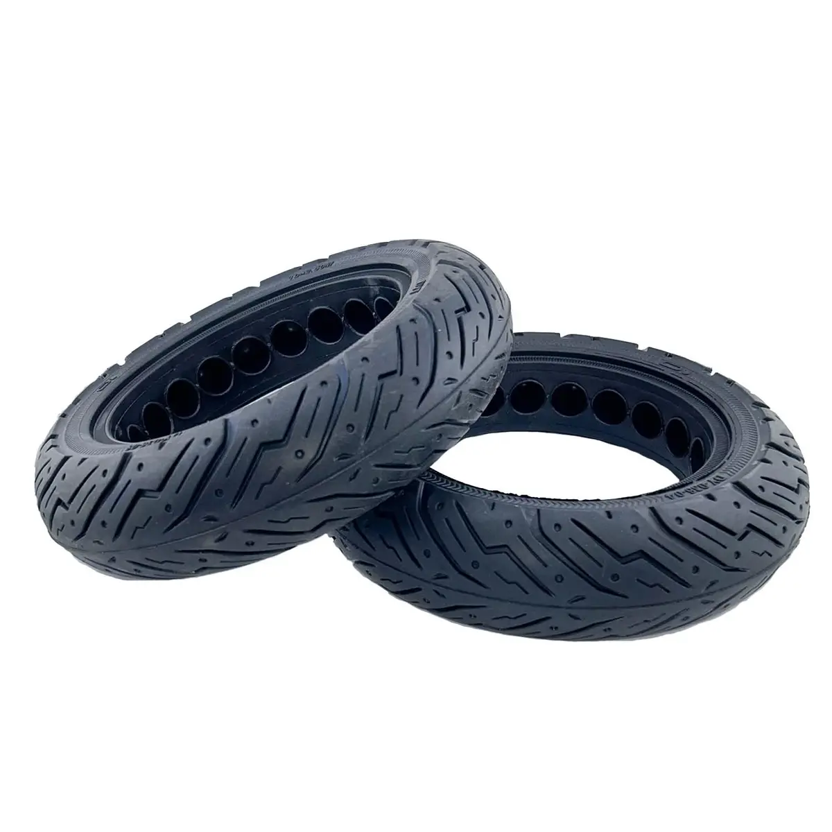 Solid 10"X 2.50" Tire With Dy-036-01 Tread For The Ninebot Max G30 Scooter (Set Of 2) 1