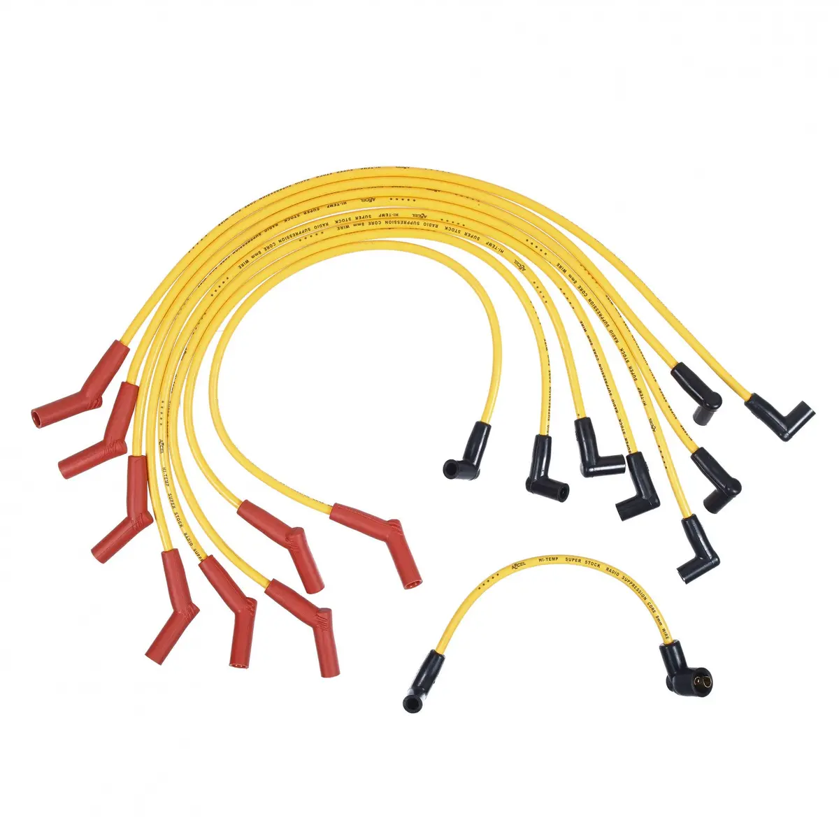 Accel Spark Plug Wire Set - Super Stock Graphite Core 8Mm - Ford / Mercury V8 - Yellow 1