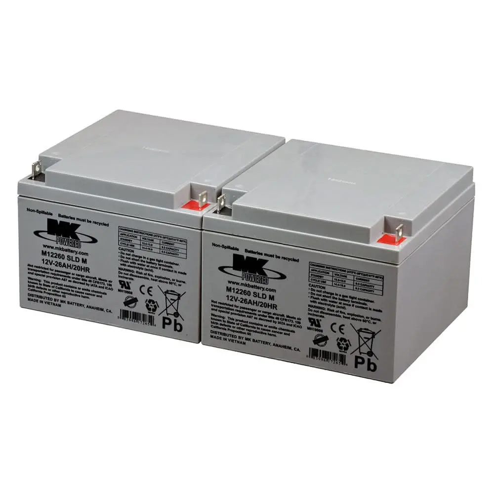 26 Ah 24 Volt M12260 Sld M Agm Mobility Scooter Battery Pack 1