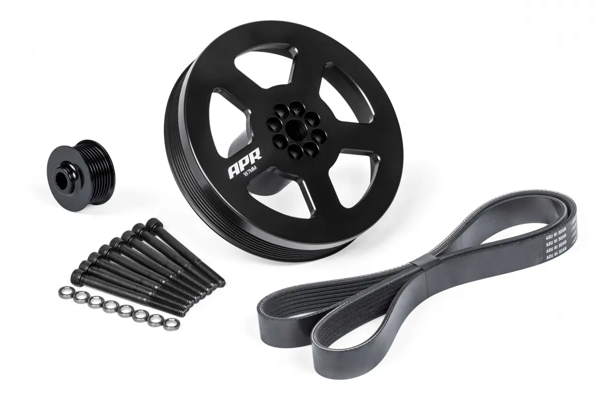 Apr 3.0 Tfsi Supercharger Drive And Crank Pulley W/ Belt (Press On) 1
