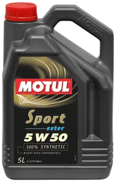 Motul 5W50 100% Synthetic-Ester Sport Oil | 5L Bottle 1