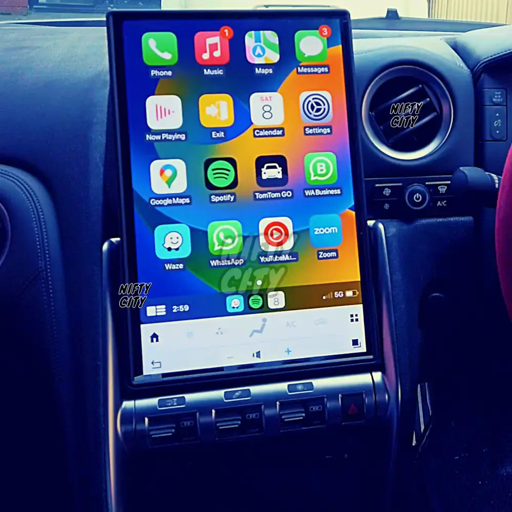 Nissan Gt-R 2008-2016 Apple Carplay & Android Auto Tesla-Style 14.5" 1