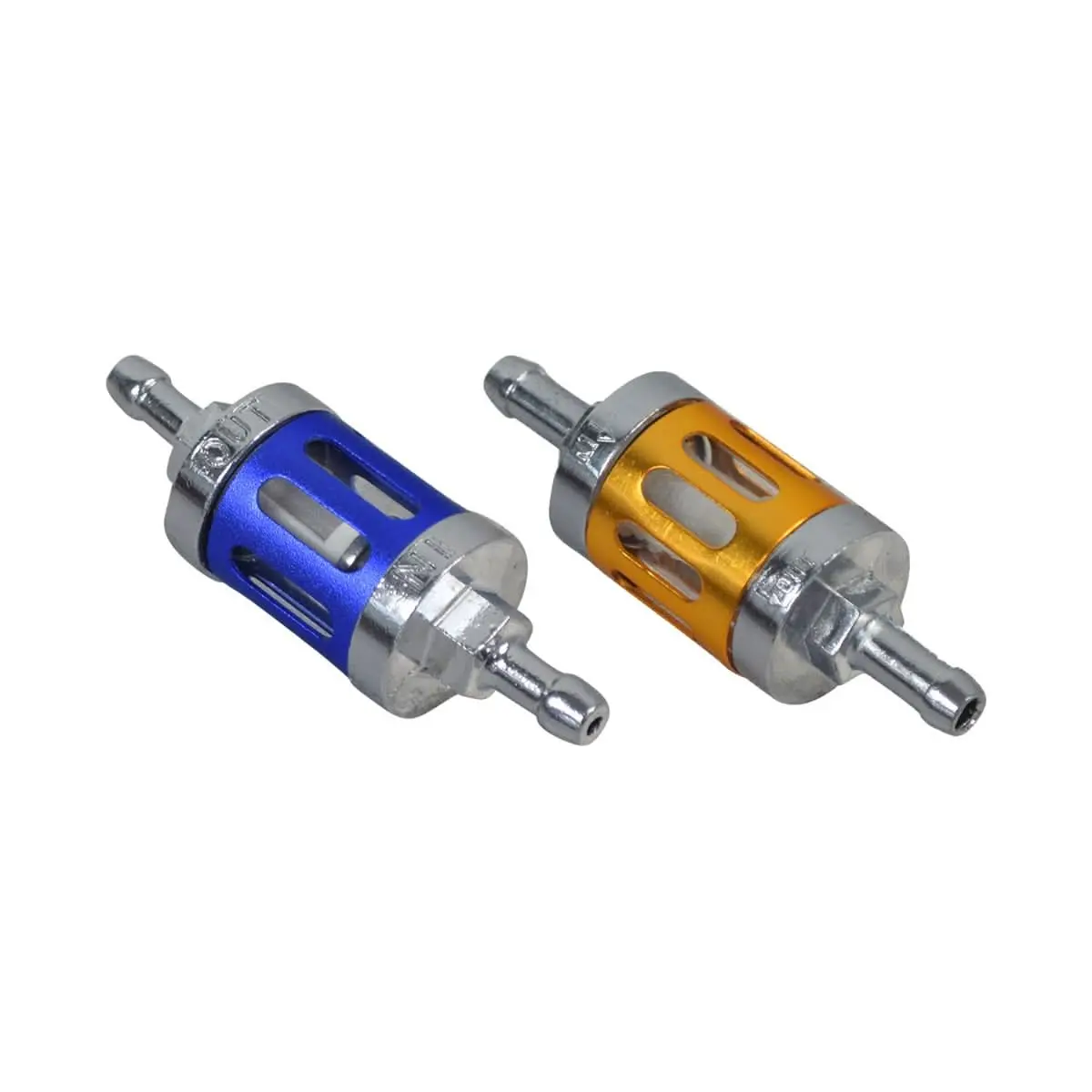 Universal In-Line Chrome Fuel Filter 1