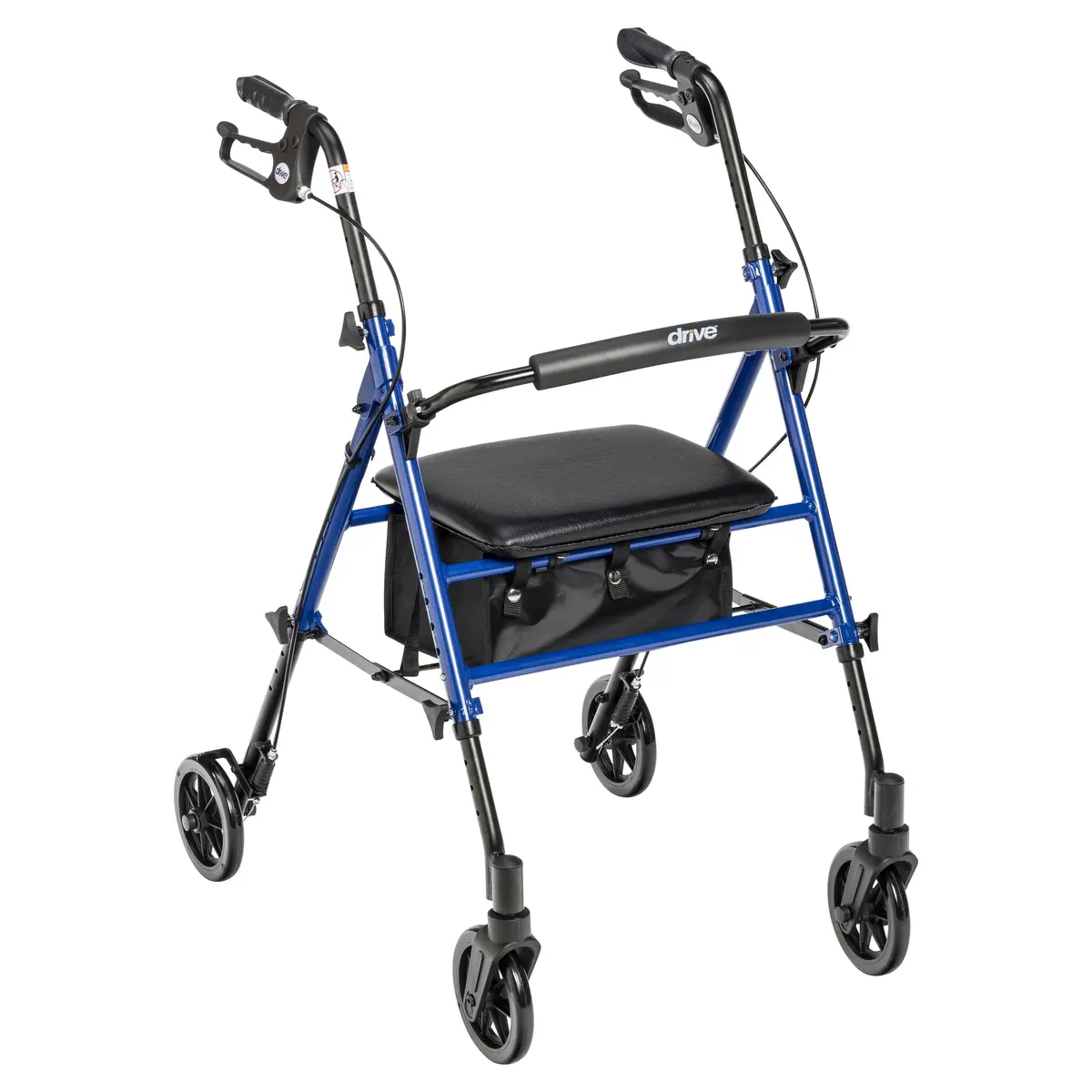 Adjustable Height Rollator Rolling Walker With 6" Wheels 1