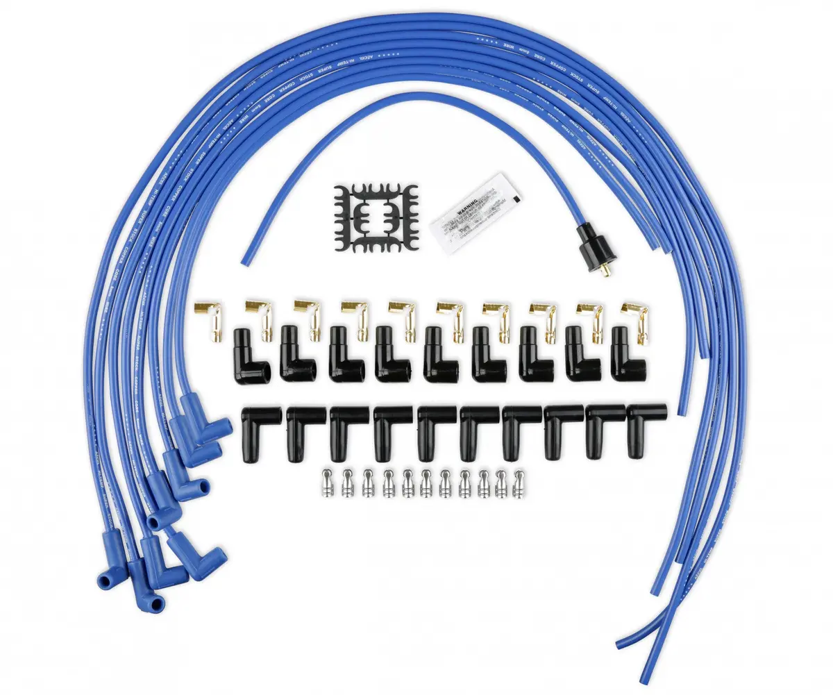 Accel Spark Plug Wire Set - Super Stock Copper Core 8Mm - 90 Deg. Boots - Blue 1